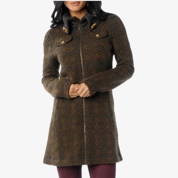 Apana Jackets & Blazers - PRANA Annabel Wool Blends Jacket Green and Tan Size Small